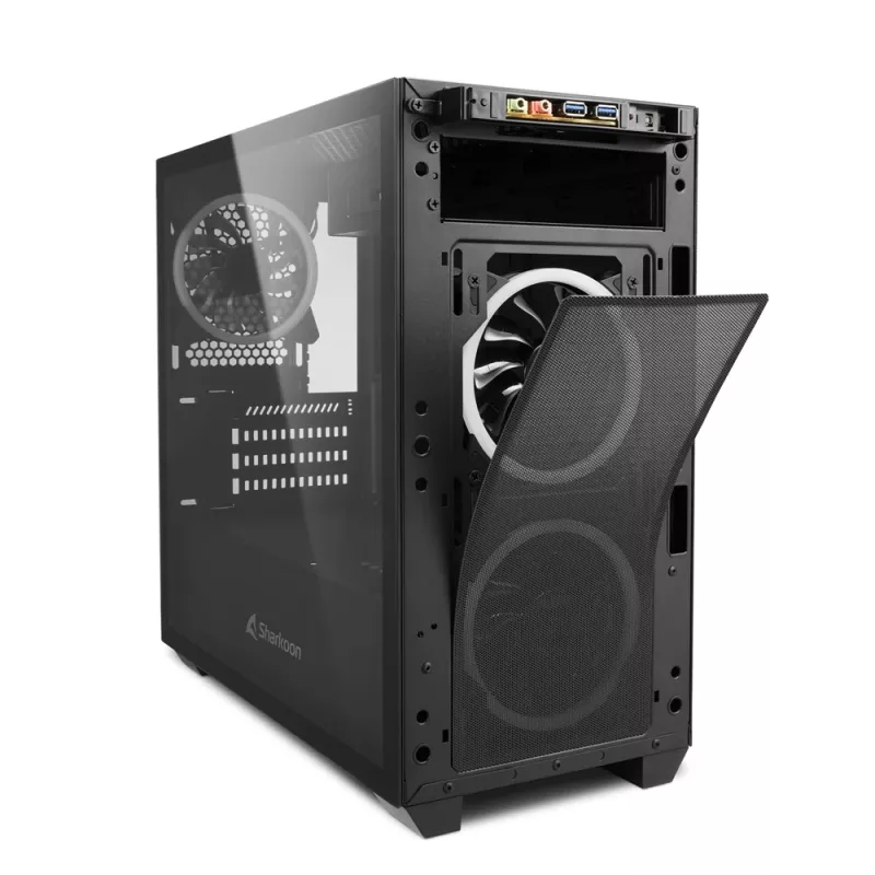 SHARKOON skriňa V1000 RGB Micro Tower čierna