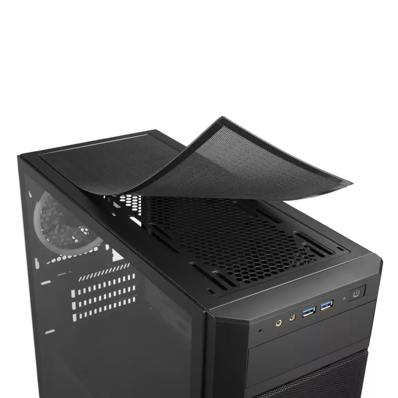 SHARKOON skriňa V1000 RGB Micro Tower čierna