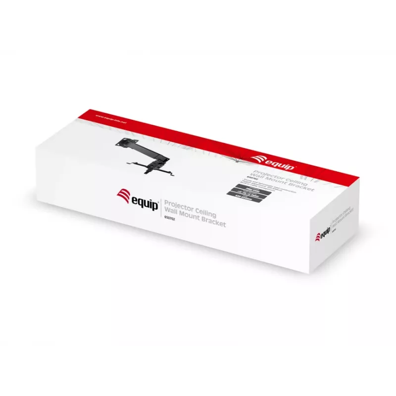 Equip projektor stropno-nástenný držiak, čierny, stena, 20 kg, čierny, oceľ, -8 - 8°, -15 - 15°