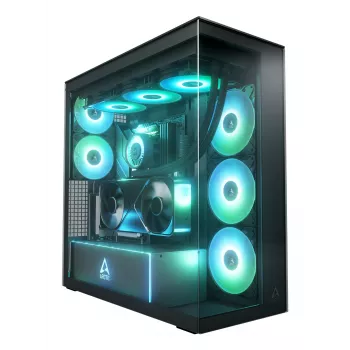 ARCTIC Xtender VG (Mirror Black) Premium E-ATX PC skriňa s vertikálnym držiakom GPU