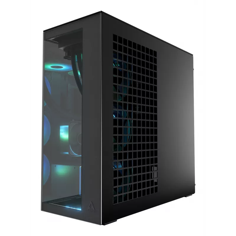 ARCTIC Xtender VG (Mirror Black) Premium E-ATX PC skriňa s vertikálnym držiakom GPU
