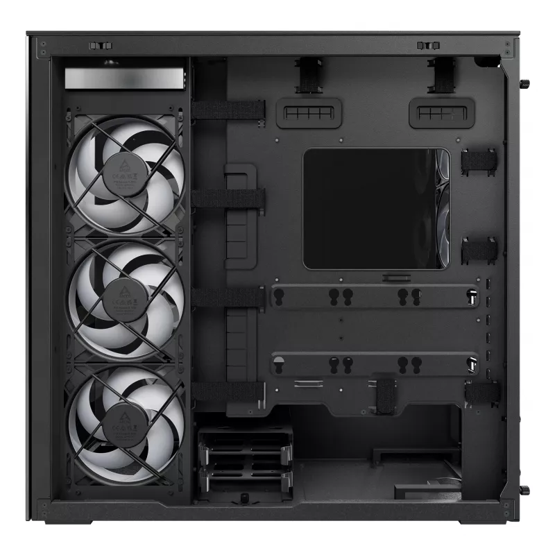 ARCTIC Xtender VG (Mirror Black) Premium E-ATX PC skriňa s vertikálnym držiakom GPU
