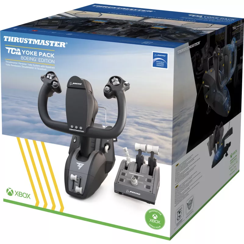 Thrustmaster TCA Yoke Pack Boeing Edition čierna, sivá USB Fightstick PC, Xbox, Xbox One, Xbox One S, Xbox One X, Xbox Series S, Xbox Series X