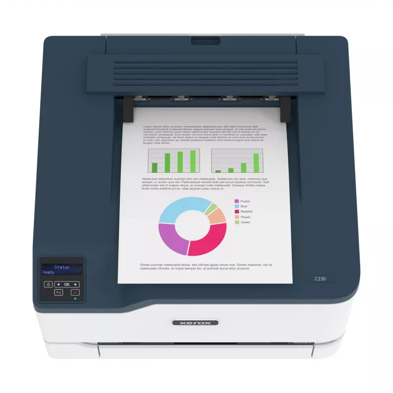 Xerox C230 A4 22ppm Wireless Duplex tlačiareň PS3 PCL5e6 2 papierové zásobníky celkom 251 listov
