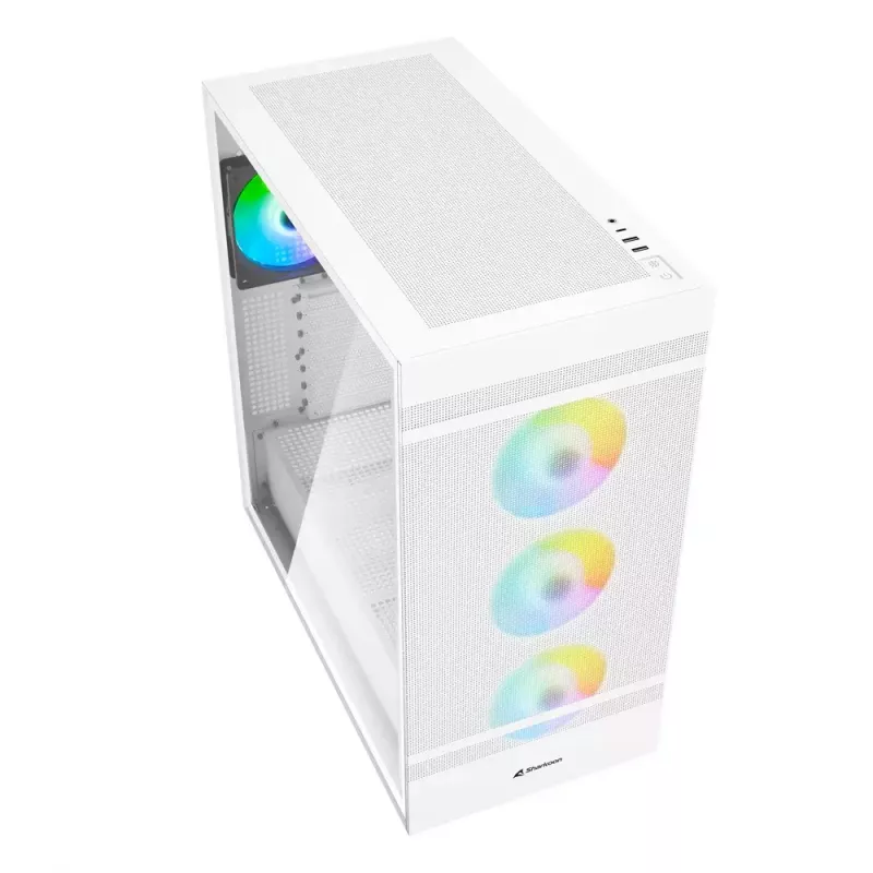 PC skriňa Sharkoon REBEL C50 RGB Full Tower biela