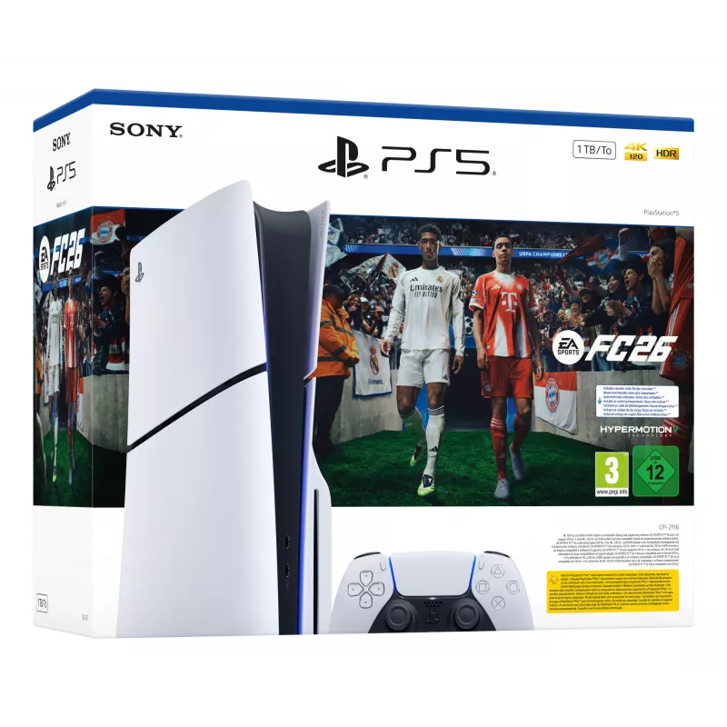 Sony PlayStation 5 + EA Sports FC 26 Bundle 1 TB Wi-Fi čierna, biela