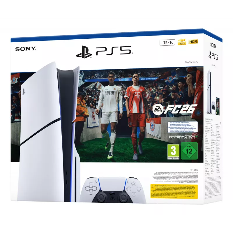 Sony PlayStation 5 + EA Sports FC 26 Bundle 1 TB Wi-Fi čierna, biela