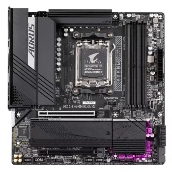 GIGABYTE B650M AORUS ELITE základná doska - AMD Ryzen 9000 CPU, 12+2+2 fázy VRM, až do 8000MHz DDR5, 1xPCIe 5.0 + 1xPCIe 4.0 M.2, 2.5GbE LAN, USB 3.2 Gen 2x2