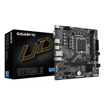 GIGABYTE B760M E základná doska - podporuje Intel Core CPU 14. generácie, 6+1+1 fázy VRM, až do 7200MHz DDR5 (OC), 2xPCIe 4.0 M.2, 1 GbE LAN, USB 3.2 Gen 1