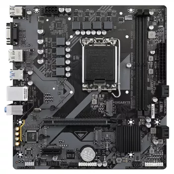 GIGABYTE B760M E základná doska - podporuje Intel Core CPU 14. generácie, 6+1+1 fázy VRM, až do 7200MHz DDR5 (OC), 2xPCIe 4.0 M.2, 1 GbE LAN, USB 3.2 Gen 1