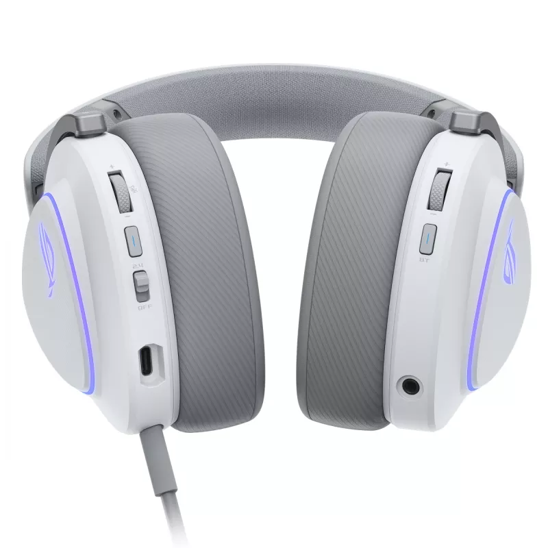 ASUS ROG Delta II Headset Káblový & Bezdrôtový Čelenkový Herný USB Type-C Bluetooth Biela