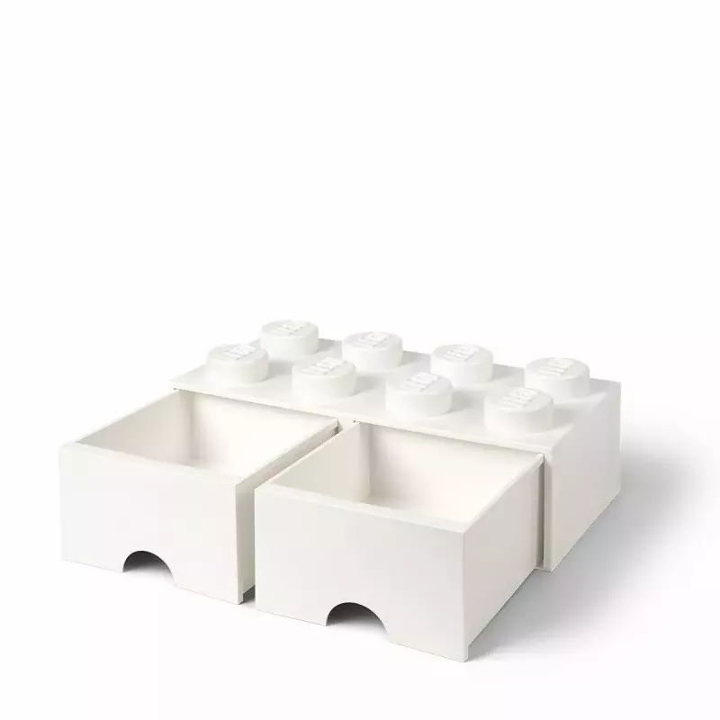 Zásuvka LEGO Brick 8, room copenhagen RC40061735, biela