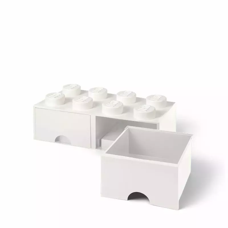 Zásuvka LEGO Brick 8, room copenhagen RC40061735, biela