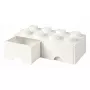 Zásuvka LEGO Brick 8, room copenhagen RC40061735, biela