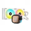 CORSAIR chladič CPU – iCUE Link H100i RGB AiO kvapalinový chladič – biely