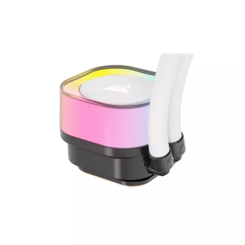 CORSAIR chladič CPU – iCUE Link H100i RGB AiO kvapalinový chladič – biely