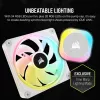 CORSAIR chladič CPU – iCUE Link H100i RGB AiO kvapalinový chladič – biely