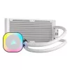 CORSAIR chladič CPU – iCUE Link H100i RGB AiO kvapalinový chladič – biely