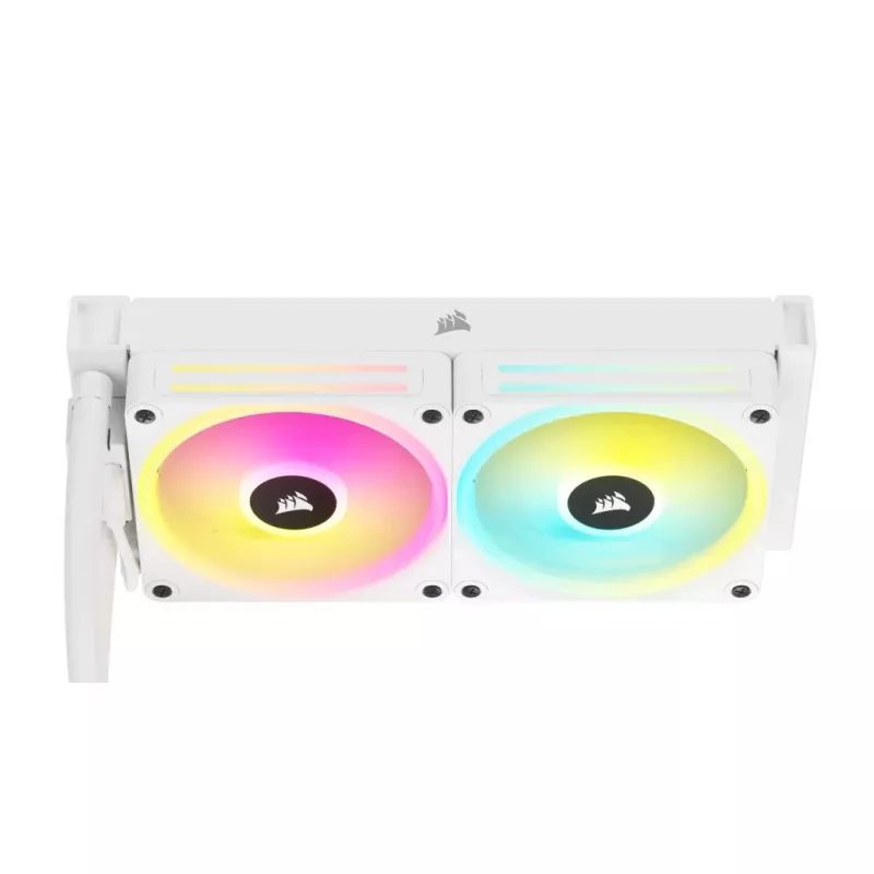 CORSAIR chladič CPU – iCUE Link H100i RGB AiO kvapalinový chladič – biely
