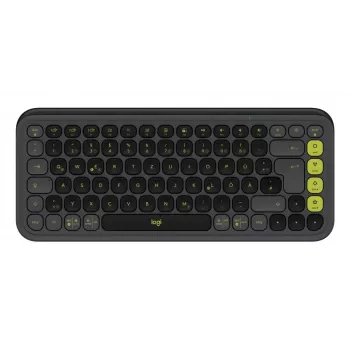 LOGITECH bezdrôtová klávesnica - Pop Icon Keys - grafitová a zelená Qwertz nemecká