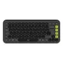 LOGITECH bezdrôtová klávesnica - Pop Icon Keys - grafitová a zelená Qwertz nemecká