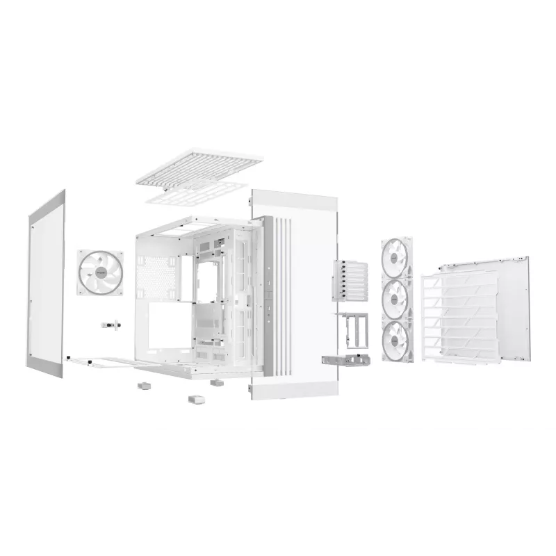 PC skriňa be quiet! Light Base 900 FX, Full Tower, E-ATX / XL-ATX, tvrdené sklo, 4 ventilátory 140 mm, chladič CPU 190 mm, biela