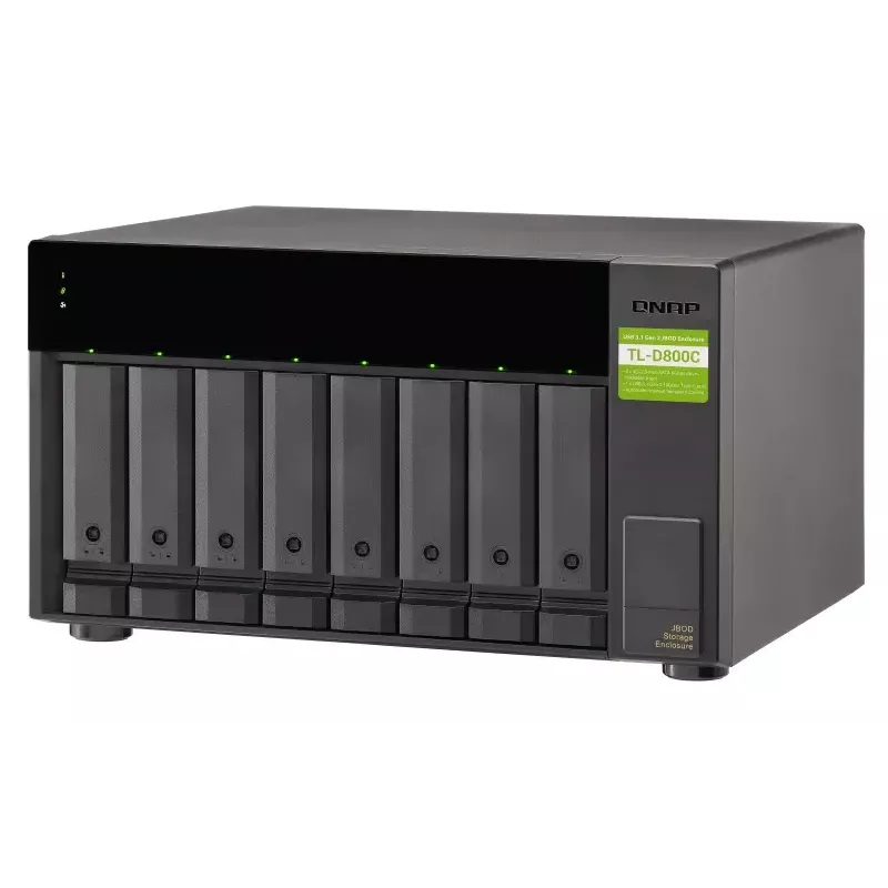 QNAP TL-D800C - diskové pole - JBOD - 8 pozícií (SATA-600) - USB 3.2 Gen 2 (externé)