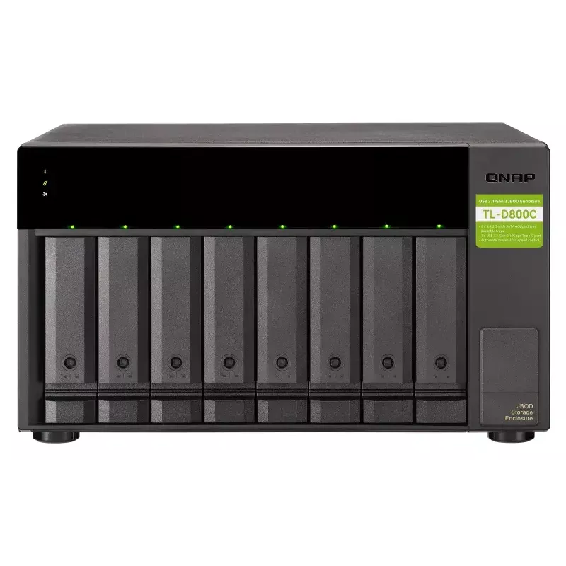 QNAP TL-D800C - diskové pole - JBOD - 8 pozícií (SATA-600) - USB 3.2 Gen 2 (externé)