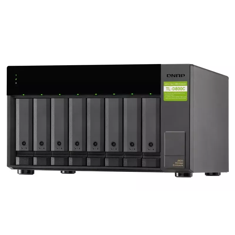 QNAP TL-D800C - diskové pole - JBOD - 8 pozícií (SATA-600) - USB 3.2 Gen 2 (externé)