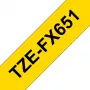 Brother TZE-FX651 etiketová páska čierna na žltej TZ