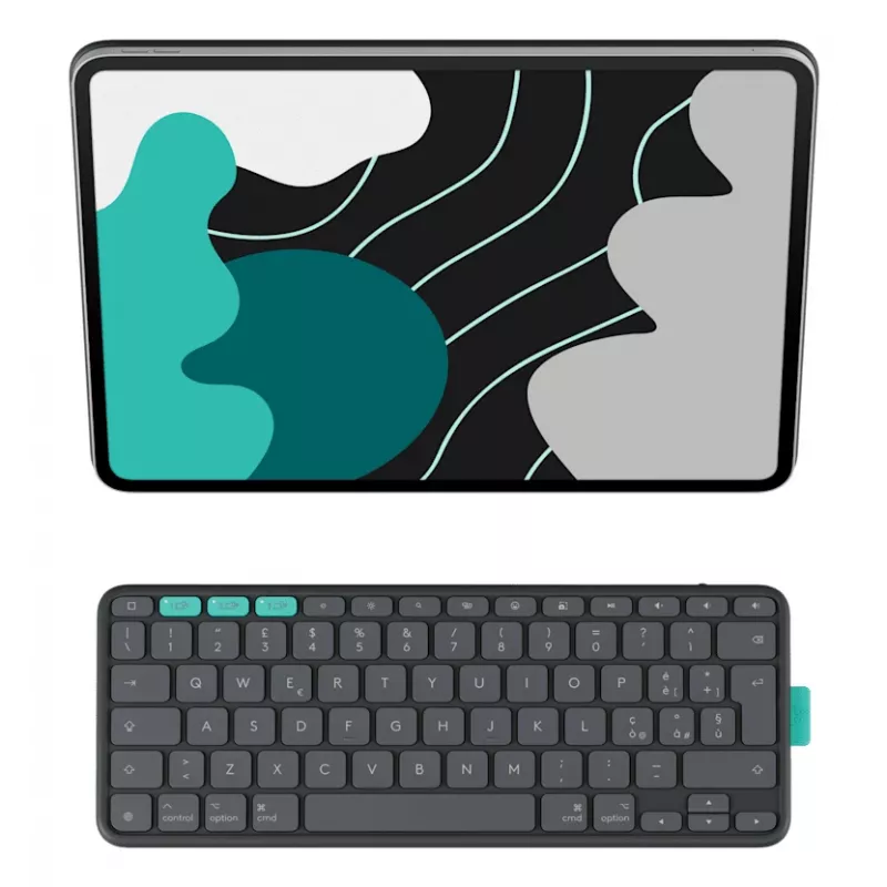 LOGITECH Flip Folio Graphite – iPad Pro 13 palcov (M4) iPad Air 13 palcov (M2 & M3) – Qwertz nemecká
