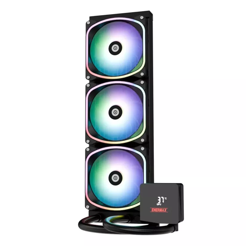 All-in-One kvapalinové chladenie ENERMAX Aquafusion II 360 mm, 120 mm ventilátor, 380 W TDP, čierny