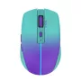 INCA bezdrôtová myš Iwm-511rm – RF Wireless + Bluetooth + USB Type-C – 1600 dpi – 6 tlačidiel – zelená fialová