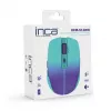 INCA bezdrôtová myš Iwm-511rm – RF Wireless + Bluetooth + USB Type-C – 1600 dpi – 6 tlačidiel – zelená fialová