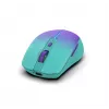 INCA bezdrôtová myš Iwm-511rm – RF Wireless + Bluetooth + USB Type-C – 1600 dpi – 6 tlačidiel – zelená fialová