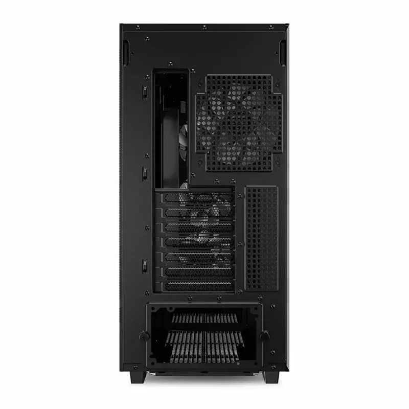 PC skriňa Sharkoon REBEL C70G RGB Full Tower čierna, drevo