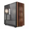 PC skriňa Sharkoon REBEL C70G RGB Full Tower čierna, drevo