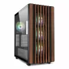 PC skriňa Sharkoon REBEL C70G RGB Full Tower čierna, drevo