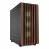 PC skriňa Sharkoon REBEL C70M RGB Full Tower čierna, drevo