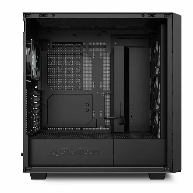 PC skriňa Sharkoon REBEL C70M RGB Full Tower čierna, drevo