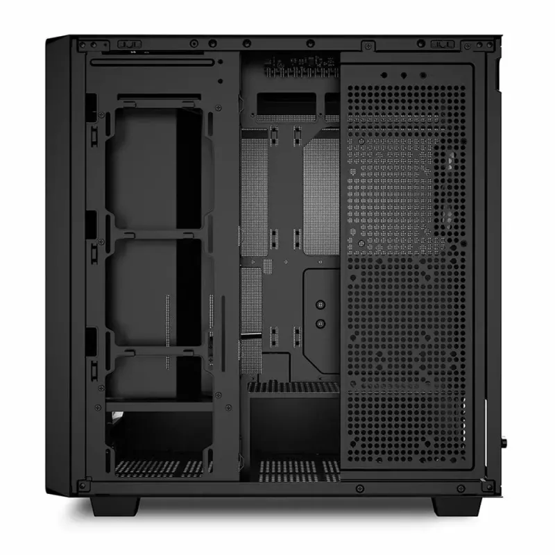 PC skriňa Sharkoon REBEL C70M RGB Full Tower čierna, drevo