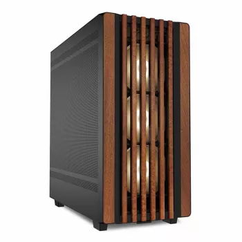 PC skriňa Sharkoon REBEL C70M RGB Full Tower čierna, drevo