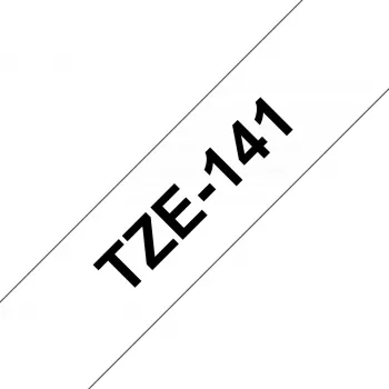 Brother TZE-141 popisovacia páska, čierna na priehľadnej