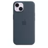 APPLE iPhone 14 - silikónové puzdro s MagSafe - Storm Blue