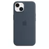 APPLE iPhone 14 - silikónové puzdro s MagSafe - Storm Blue