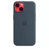 APPLE iPhone 14 - silikónové puzdro s MagSafe - Storm Blue