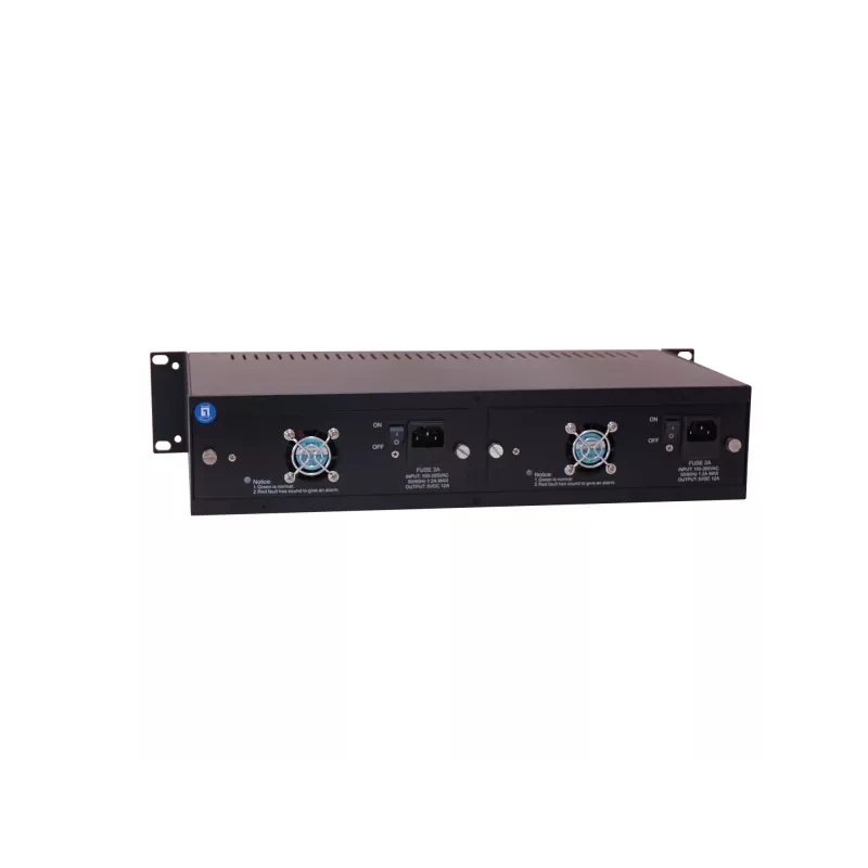LevelOne 14-slotový chassis pre mediálne konvertory, 100-265 V, 50 - 60 Hz, 0 - 50 °C, -10 - 70 °C, 5 - 90%, CE, FCC