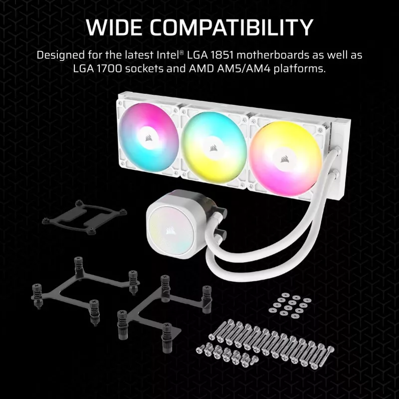 CORSAIR Nautilus 240 Rs ArGB kvapalinový procesor All-in-One kvapalinový chladič čierny