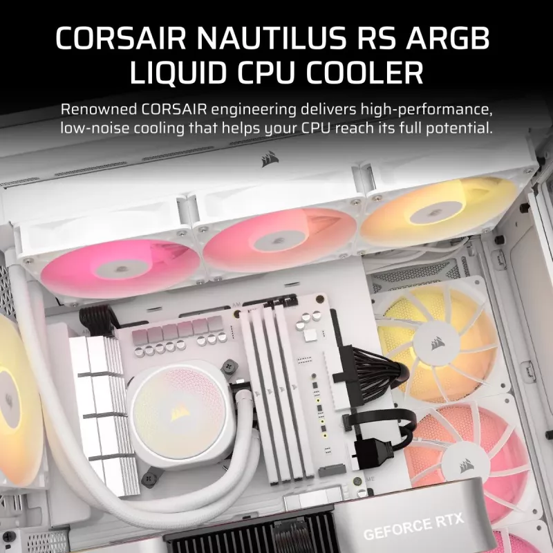 CORSAIR Nautilus 240 Rs ArGB kvapalinový procesor All-in-One kvapalinový chladič čierny