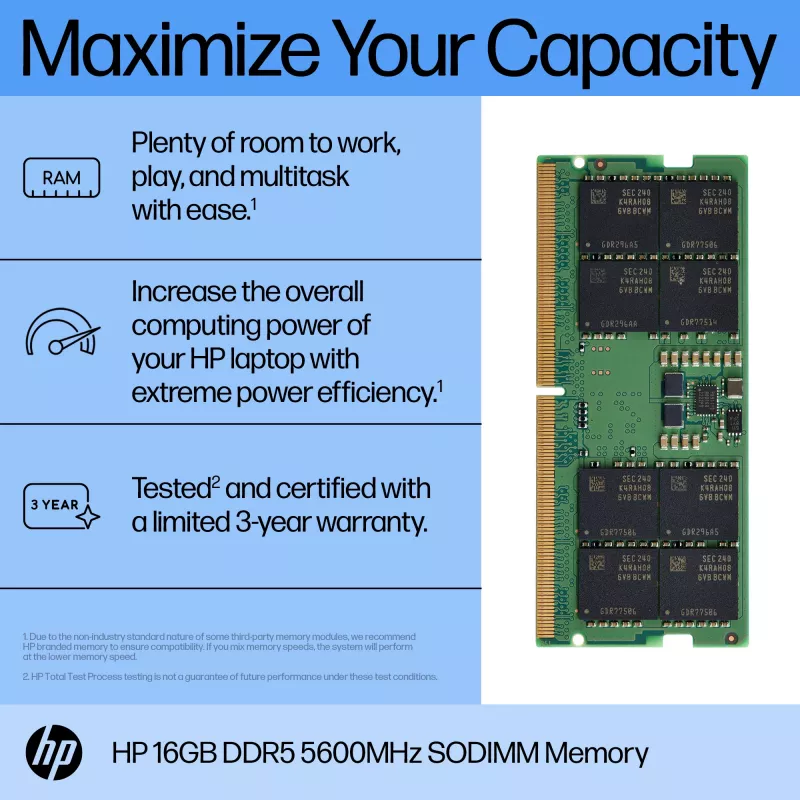 Pamäťový modul HP 16GB DDR5 5600 SODIMM 1 x 16 GB 5600 MHz